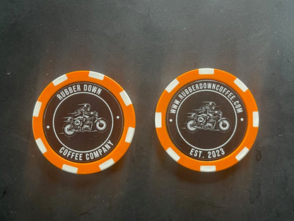 Rubber Down Coffee Clay Poker Chip - Rubber Down Coffee Company